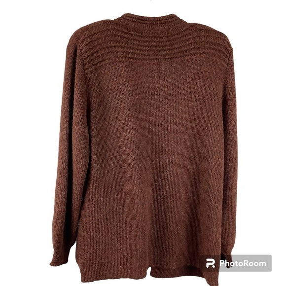 Wooly Webers Rust Colored Alpaca Open Cardigan Sweater - Picture 2 of 6